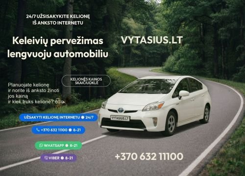 Passenger transport services by car 24/7